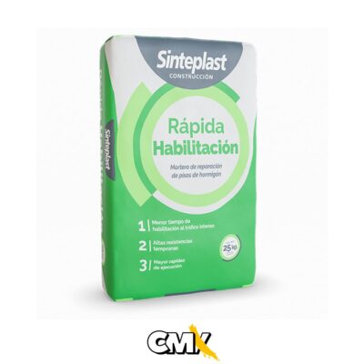 Rapida Habilitacion Mortero Reparacion de Pisos de Hormigon x25Kg